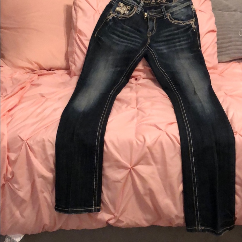 Rhinestone jeans.